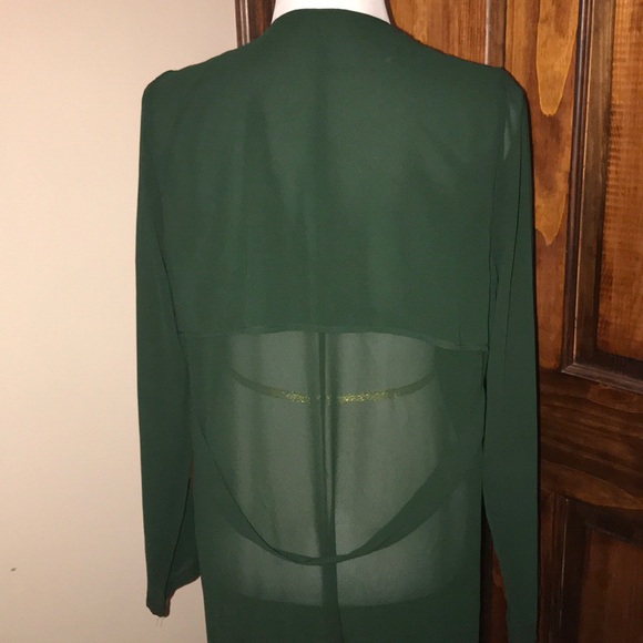 Naked Wardrobe Sheer Green Trench - Picture 6 of 6